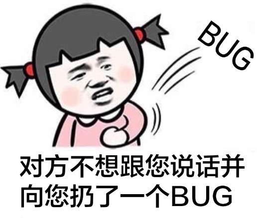 对方不想跟你说话并向你扔了一个BUG 对方不想跟你说话并向你扔了一个BUG