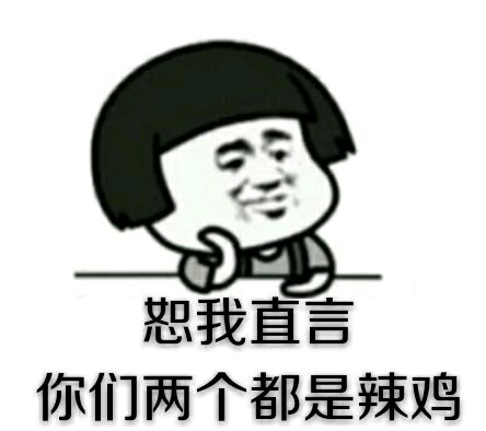恕我直言 你们两个都是辣鸡 恕我直言 你们两个都是辣鸡