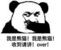 我是熊猫!我是熊猫!收到请讲!over! 我是熊猫!我是熊猫!收到请讲!over!