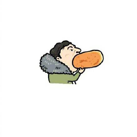 王思聪吃热狗漫画图