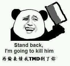 再偷我表情我TMD剁了你