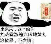 来来来,这个给你九芝堂浓缩六味地黄丸治傻逼,不含糖