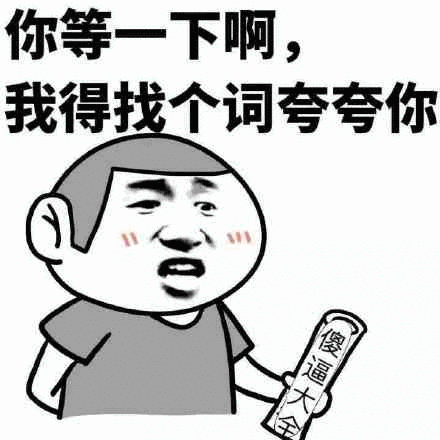 你等一下啊,我得找个词夸夸你