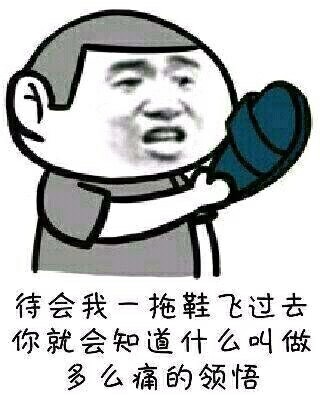 待会我一拖鞋飞过去你就会知道什么叫做多么痛的领悟