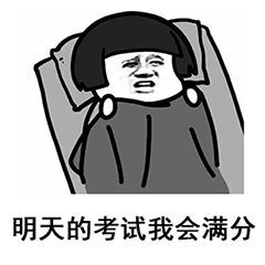 明天考试我会满分