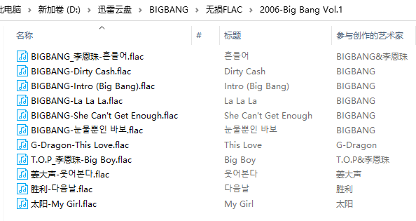 BIGBANG歌曲合集 解压文件4