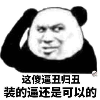 这傻逼丑归丑 装的逼还是可以的