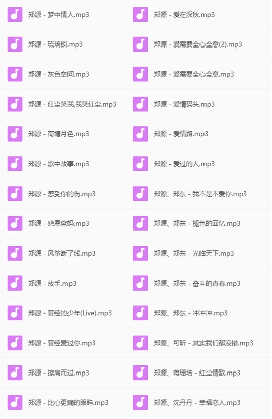 郑源音乐合集 歌单列表3