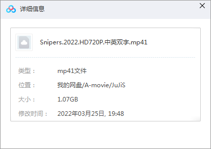狙击手2022 网盘属性
