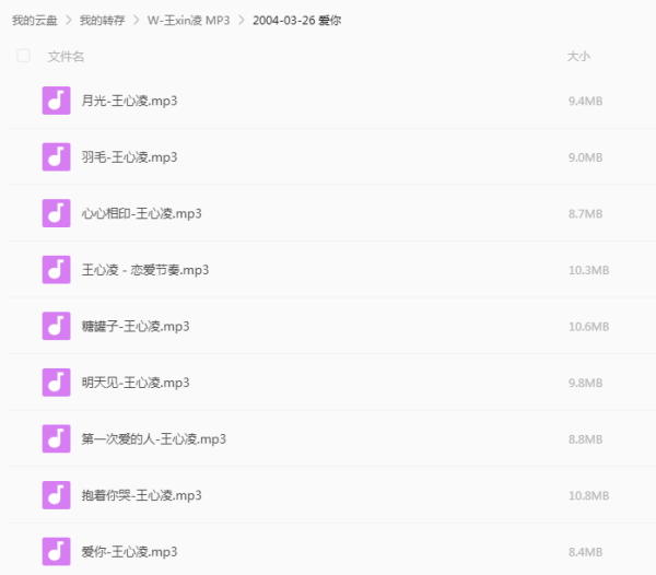 王心凌12张专辑(12CD)合辑 列表截图