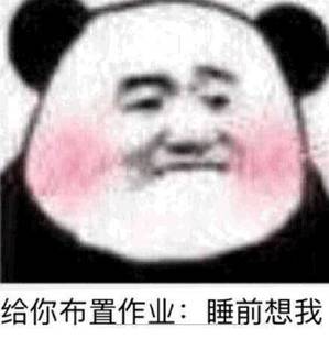 给你布置作业:睡前想我