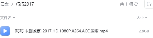 巧巧2017 网盘属性