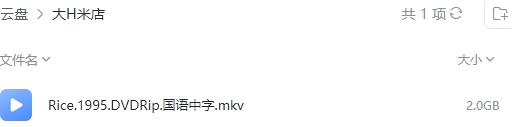 大鸿米店 网盘属性