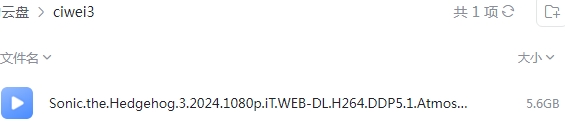 刺猬索尼克3 网盘属性