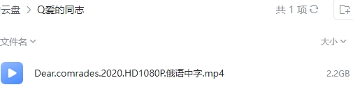 亲爱的同志 网盘属性