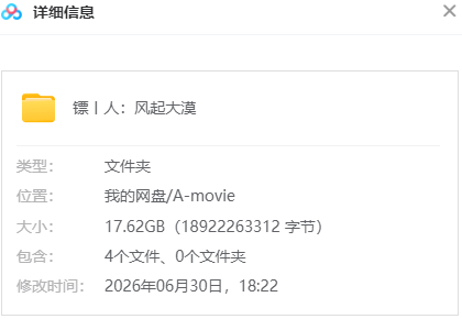 镖人：风起大漠 网盘属性