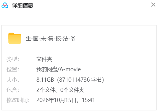 生化危机：爆发夜 网盘属性